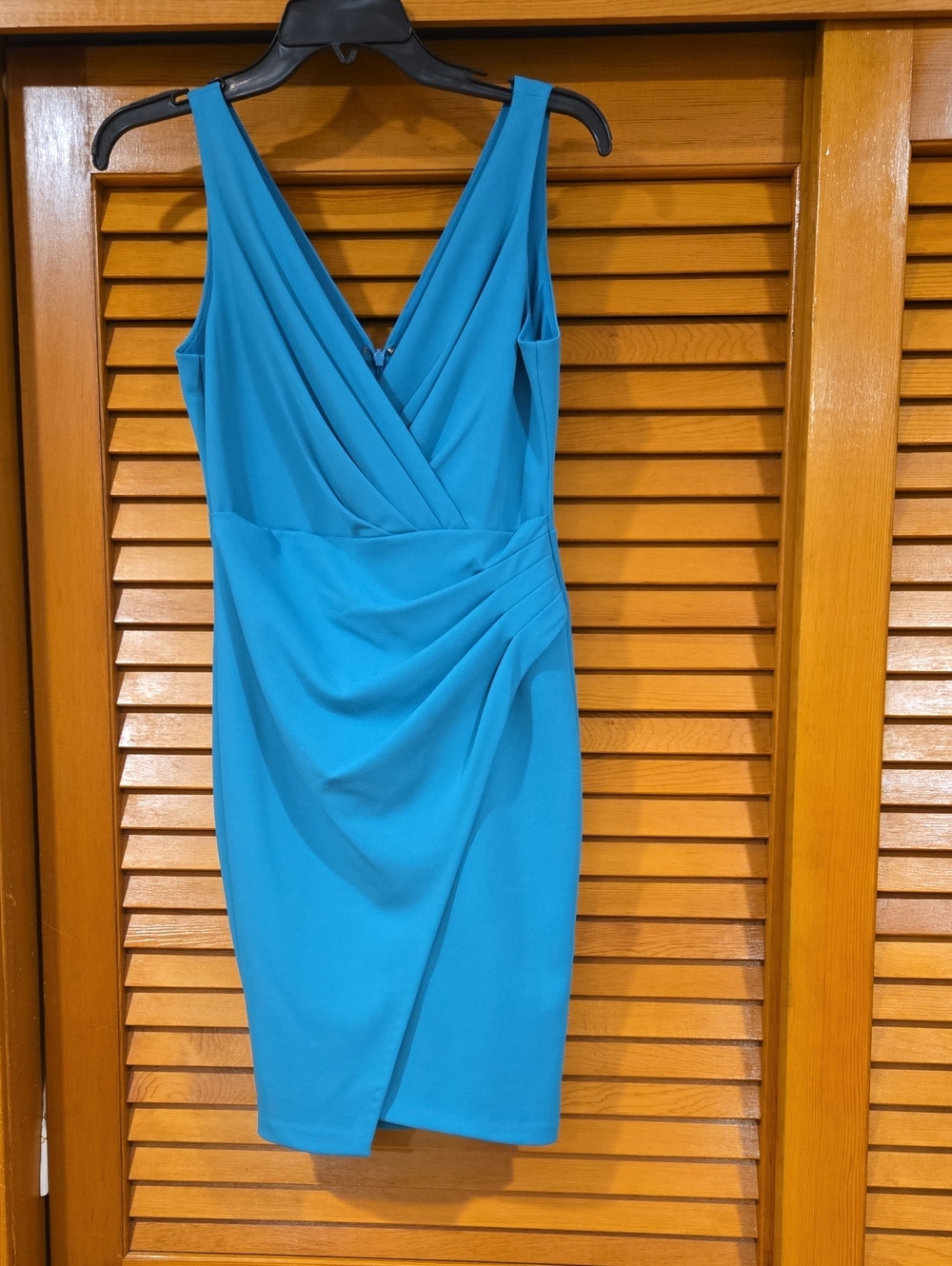 Guess Teal Sleeveless V-Neck Midi Dress